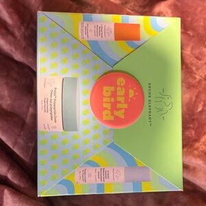 Drunk Elephant Early Bird skin set- moisturizer, primer, and vitamin C